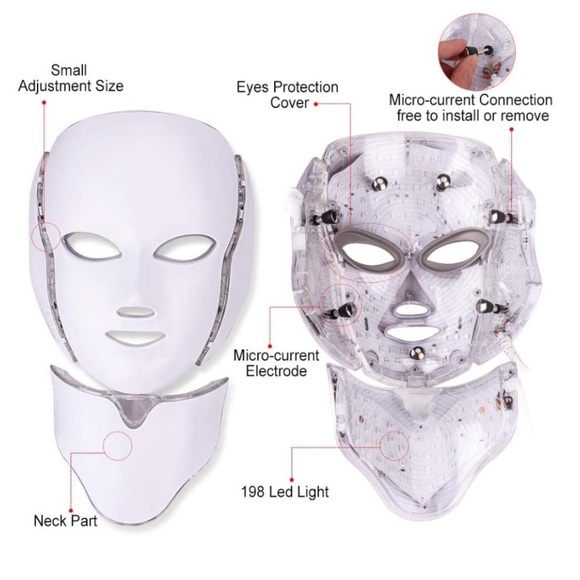 NEW LED Beauty Mask with neck extension and micro-current - Picture 5 of 6